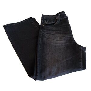 AG (Adriano Goldschmied) Black Brinley Mid Rise Straight Jeans Waist 32